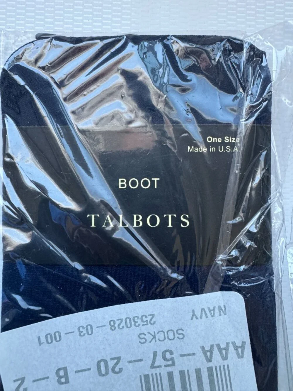 Talbots Boot Socks 2 Pair Navy Blue Sz 9-11 NWT